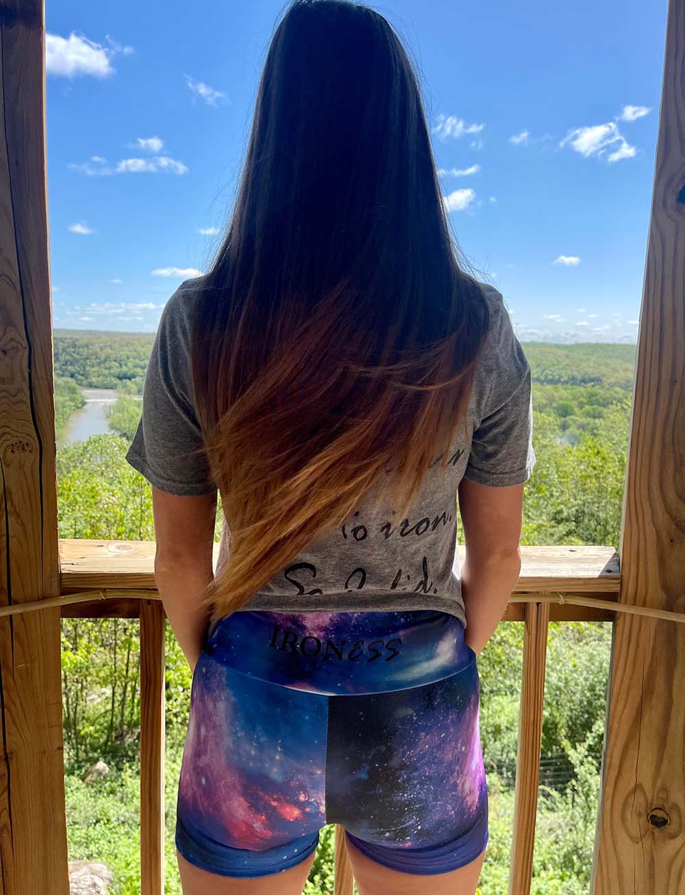 Galaxy High Waist Tie Dye Shorts-3